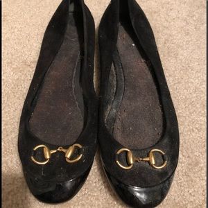 Black Gucci flats